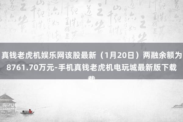 真钱老虎机娱乐网该股最新(1月20日)两融余额为8761.70万元-手机真钱老虎机电玩城最新版下载